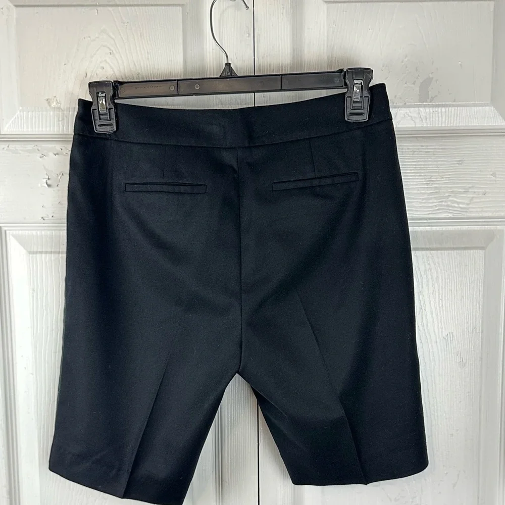 C346 Brooks Brothers Black Wool Blend Lucia Fit Shorts Size 6